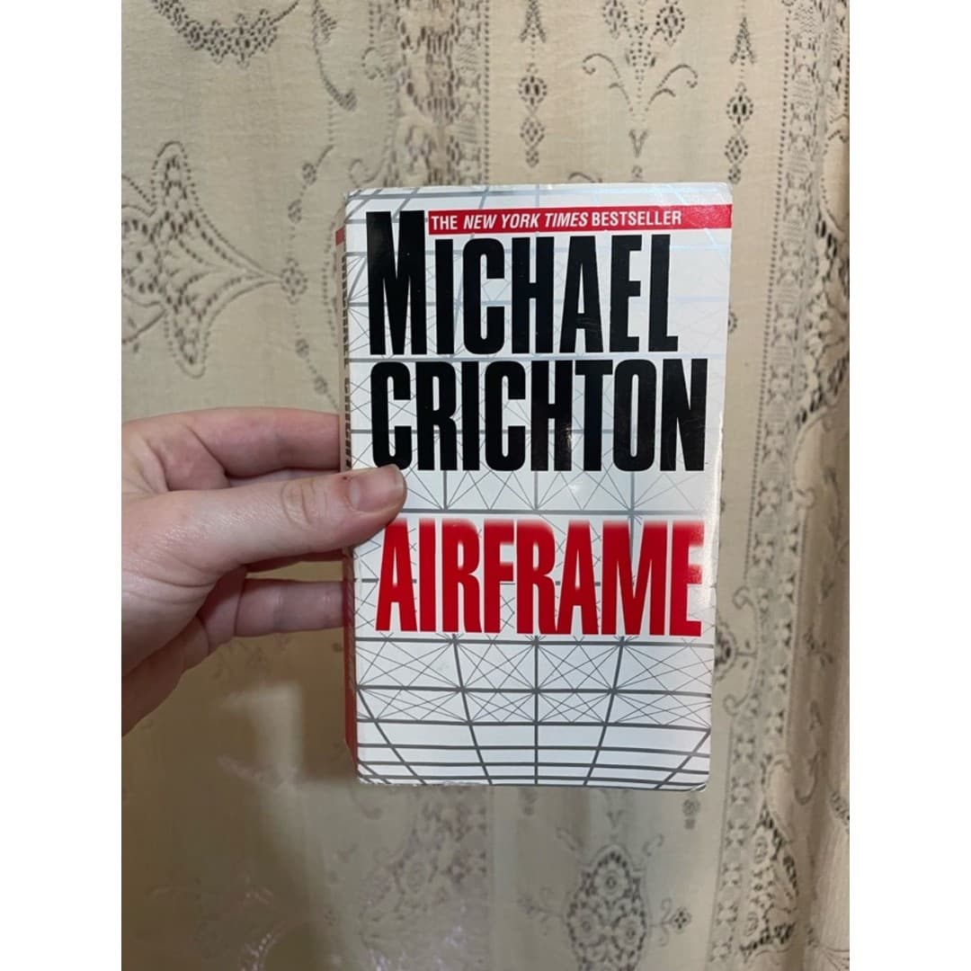 Michael Crichton "Airframe" Paperback - White & Red Cover - Image 1