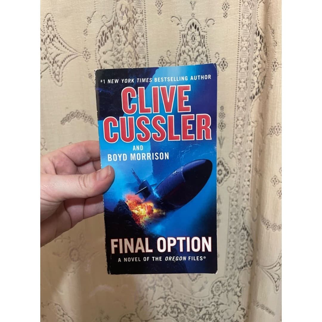 Clive Cussler "Final Option" Paperback Novel - Blue Cover - Image 1