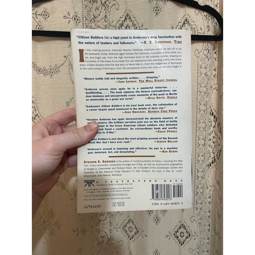 Citizen Soldiers by Stephen E. Ambrose - White and Brown Cover - Thumbnail 2