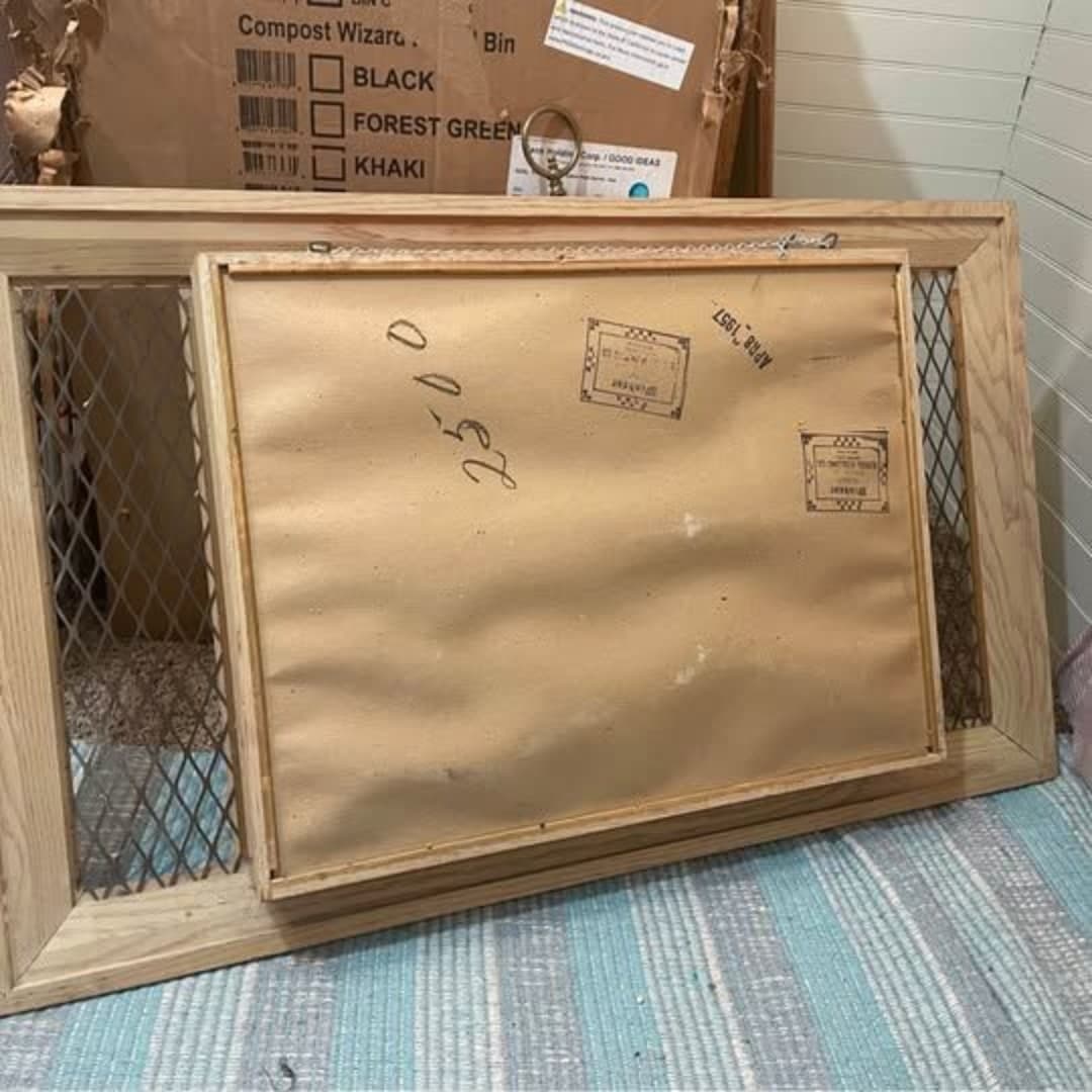 Windsor vintage mid century shadow box wall shelf with mirror - Thumbnail 3