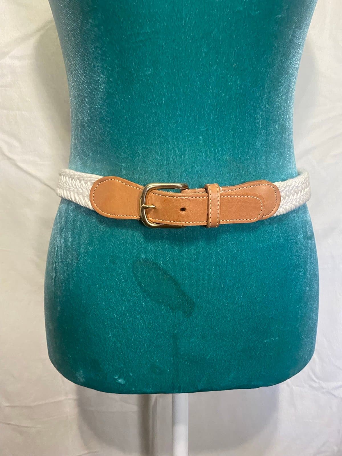 Vintage belt with leather buckle 6-8 - Image 1