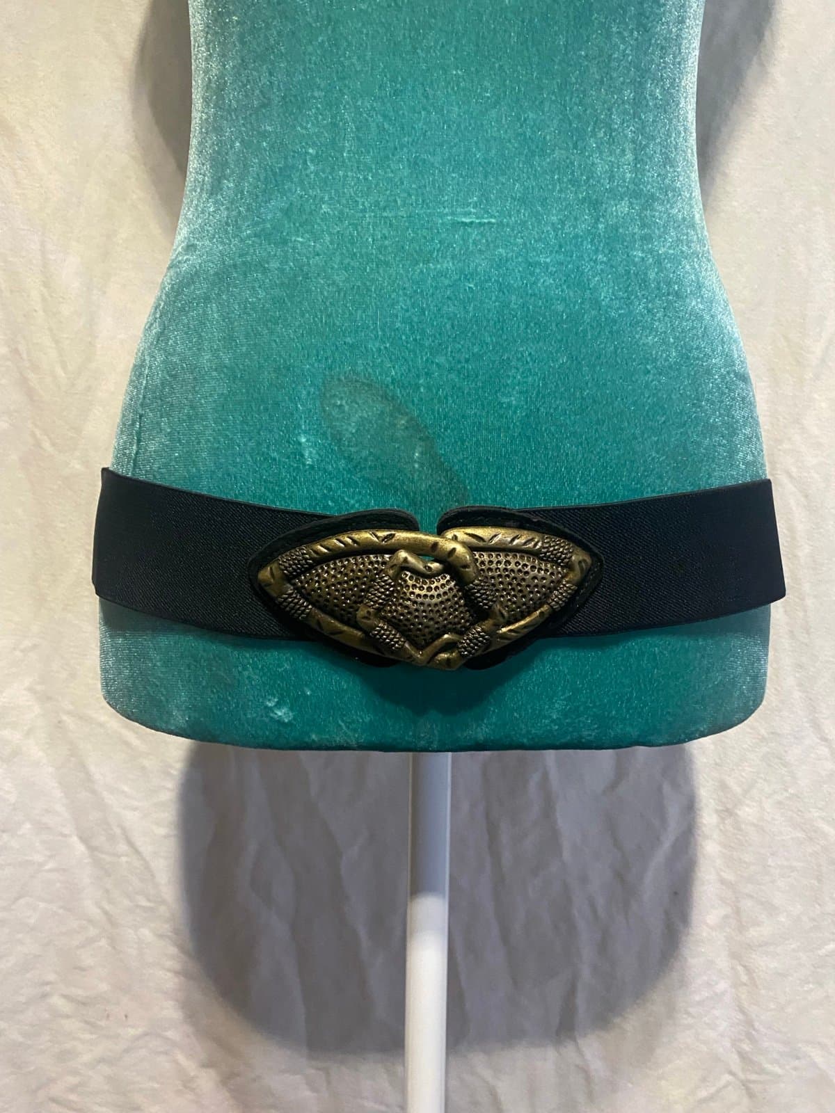 Vintage brass buckle belt 35-40 - Image 1