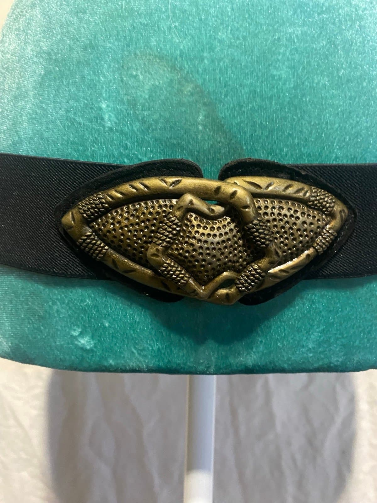 Vintage brass buckle belt 35-40 - Thumbnail 2