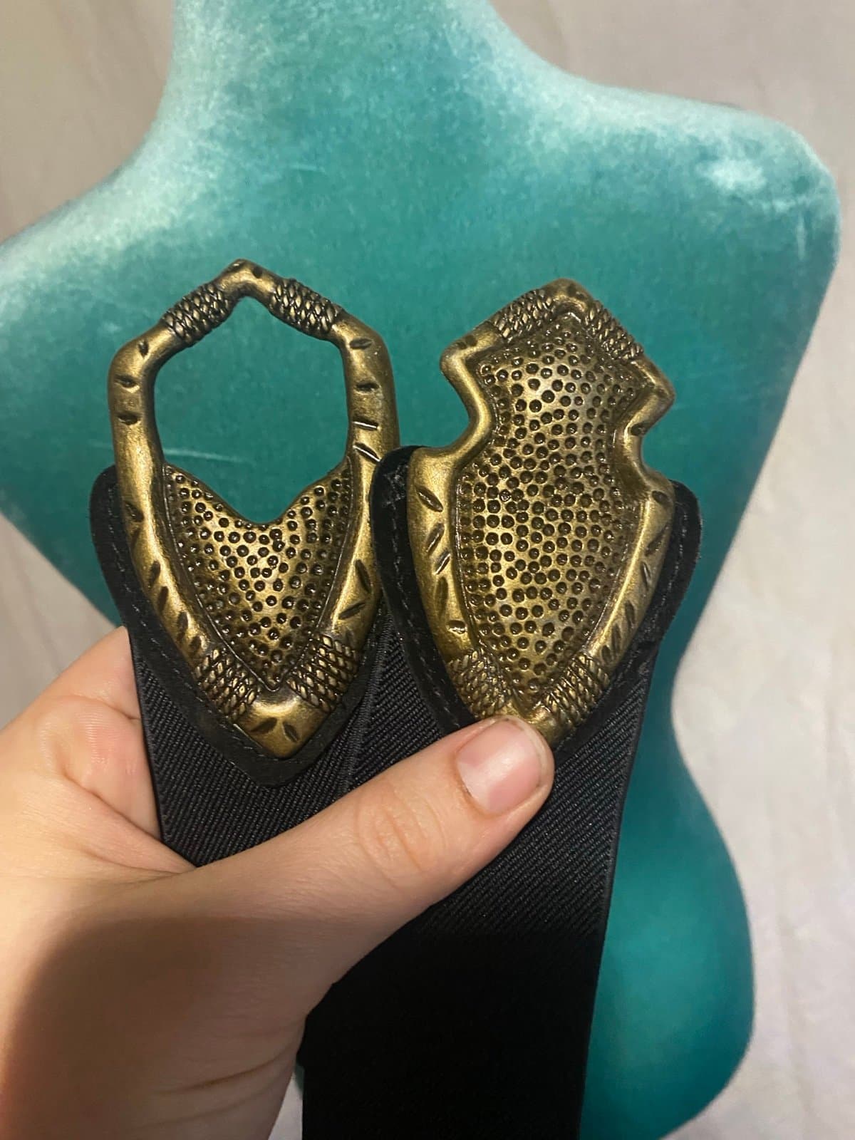 Vintage brass buckle belt 35-40 - Thumbnail 5