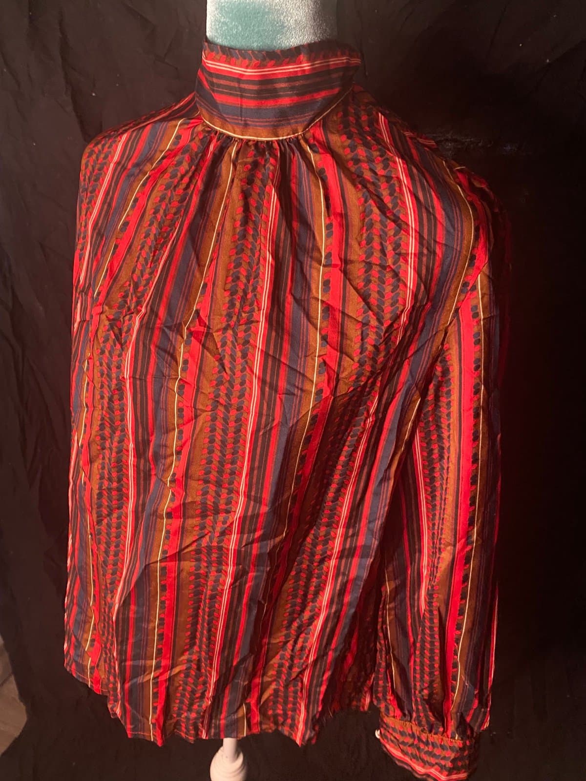 Rhodes: vintage blouse with neck tie - Image 1