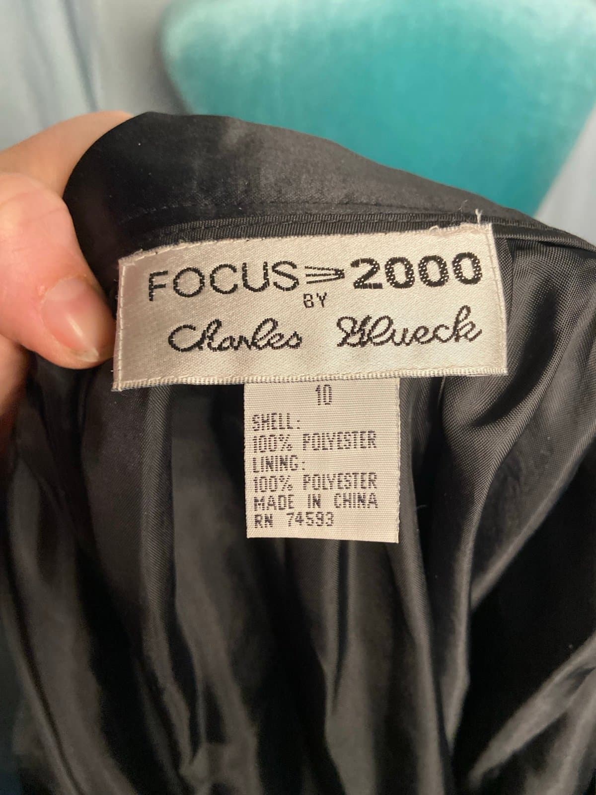 Focus 2000: vintage black maxi skirt size 8 - Thumbnail 4