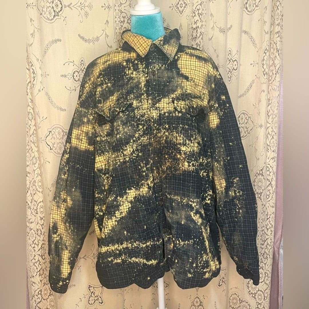 Covington: upcycled fleece lined flannel - Image 1