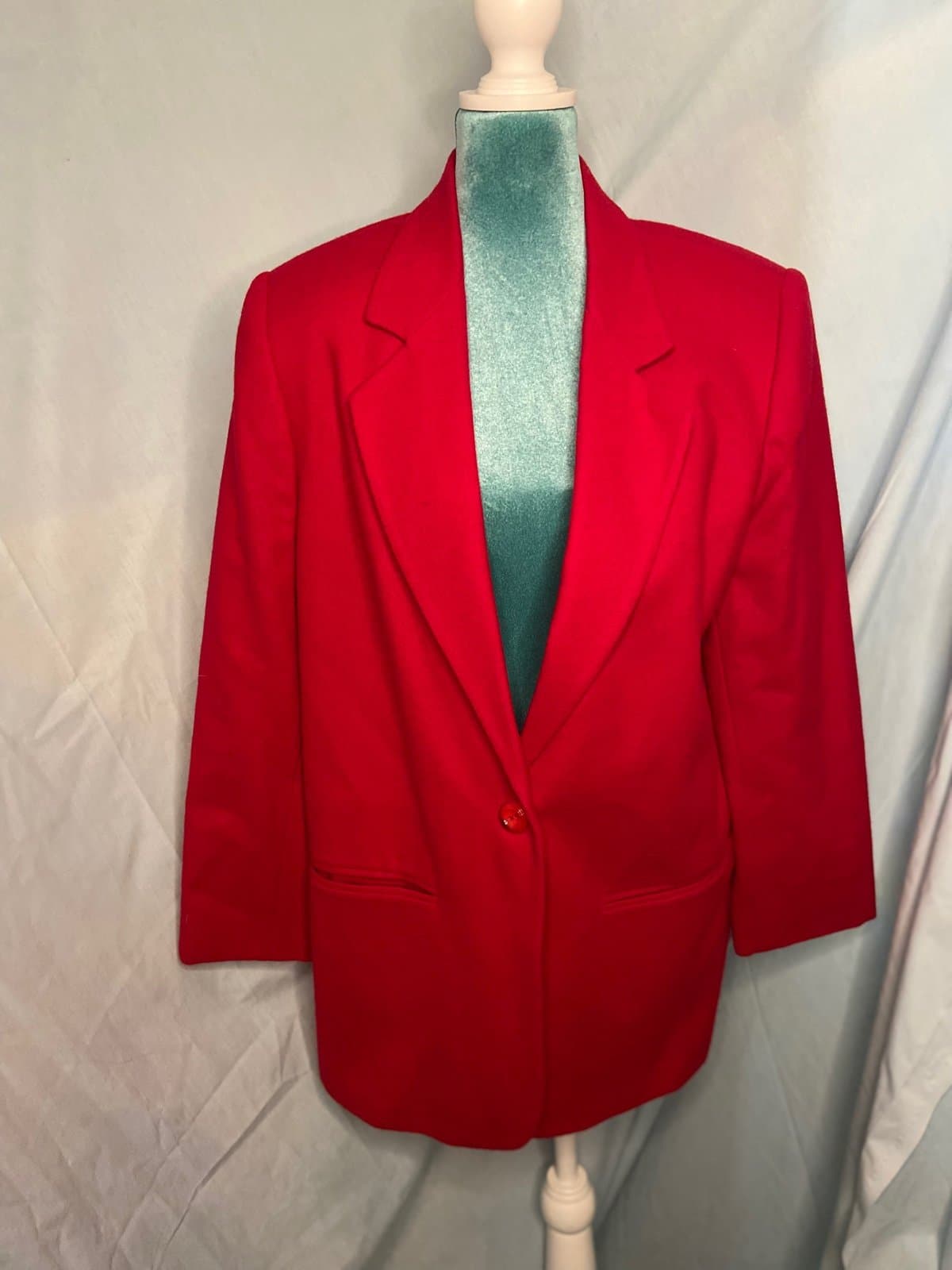 Sag harbor: vintage red wool blazer - Image 1