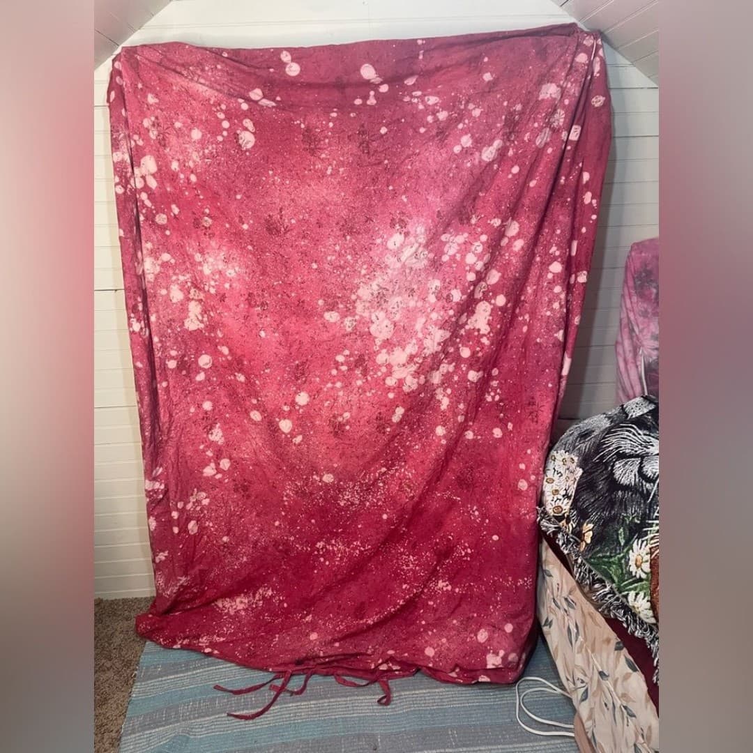 Floral and tie dyed queen duvet - Thumbnail 3