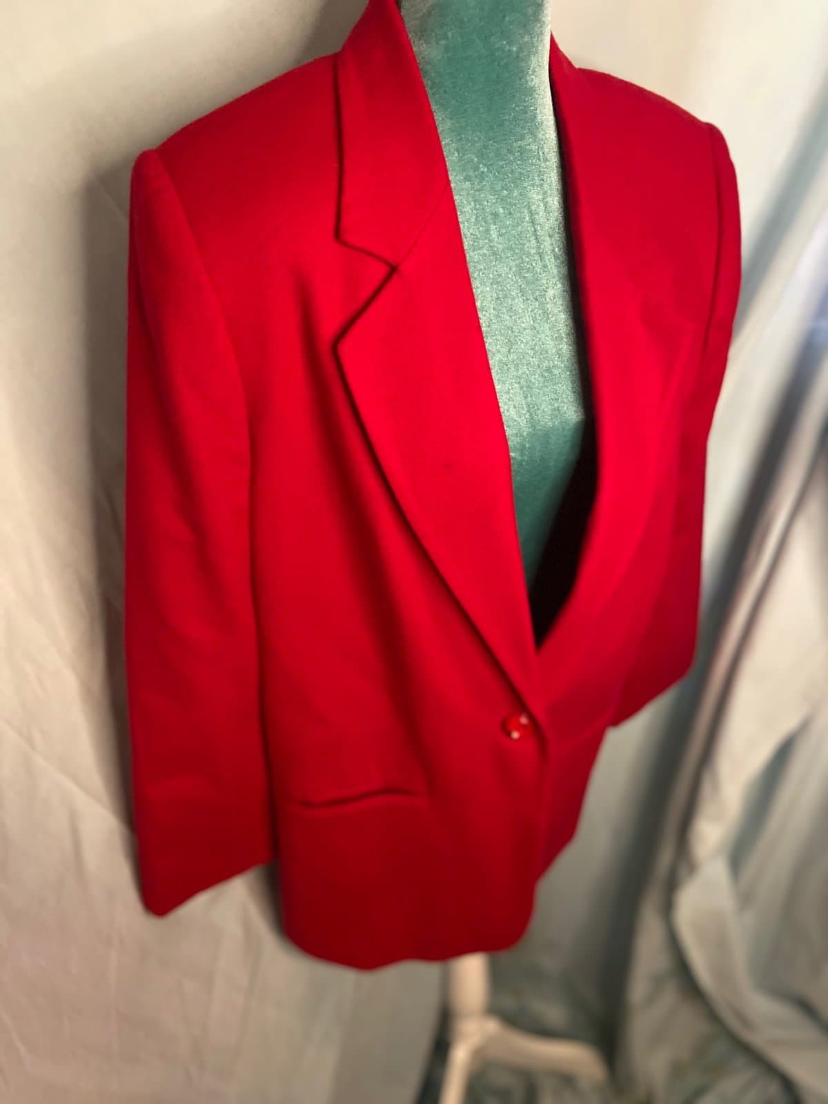 Sag harbor: vintage red wool blazer - Thumbnail 2