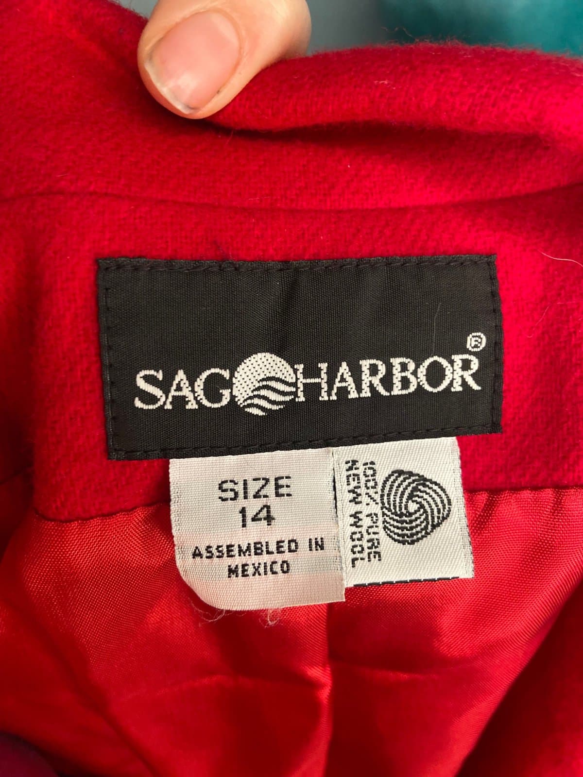 Sag harbor: vintage red wool blazer - Thumbnail 4