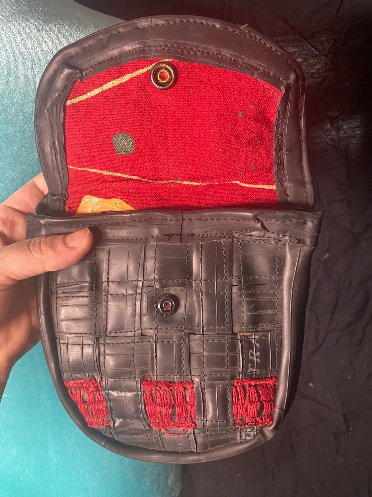 Handmade mini purse for belt - Thumbnail 5