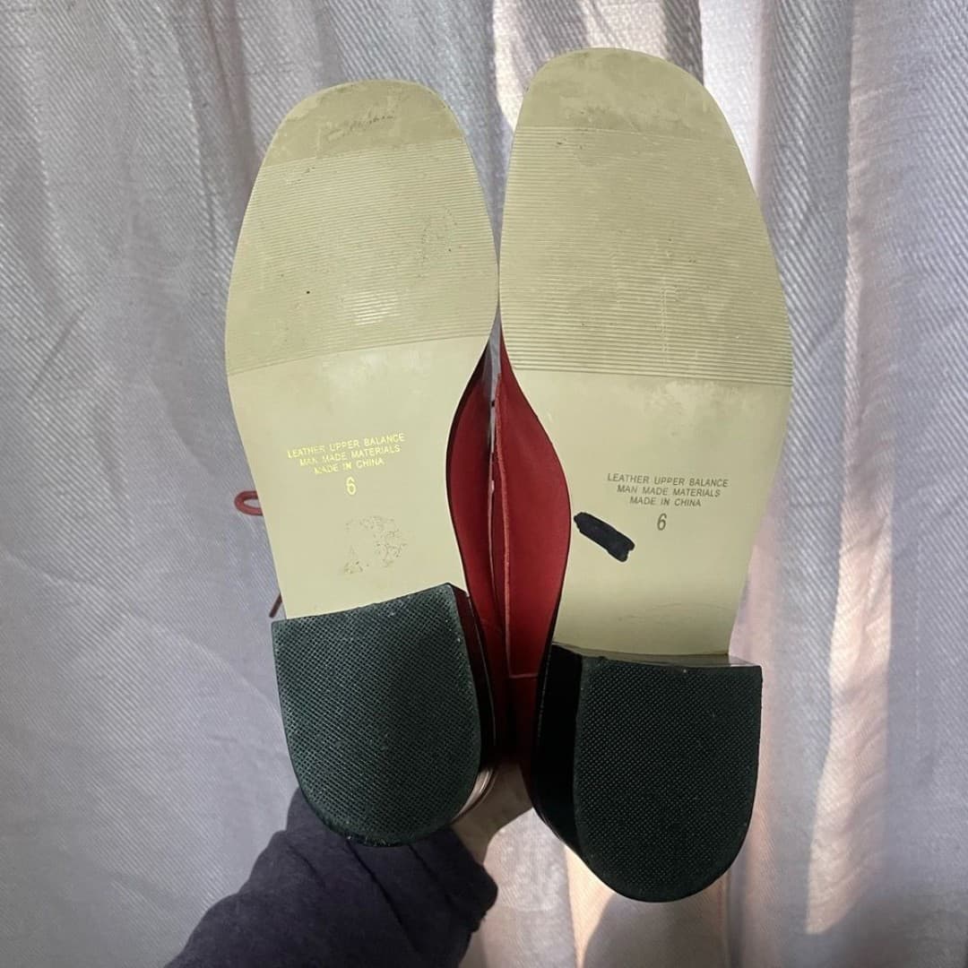 Coldwater creek: like new red leather booties - Thumbnail 6