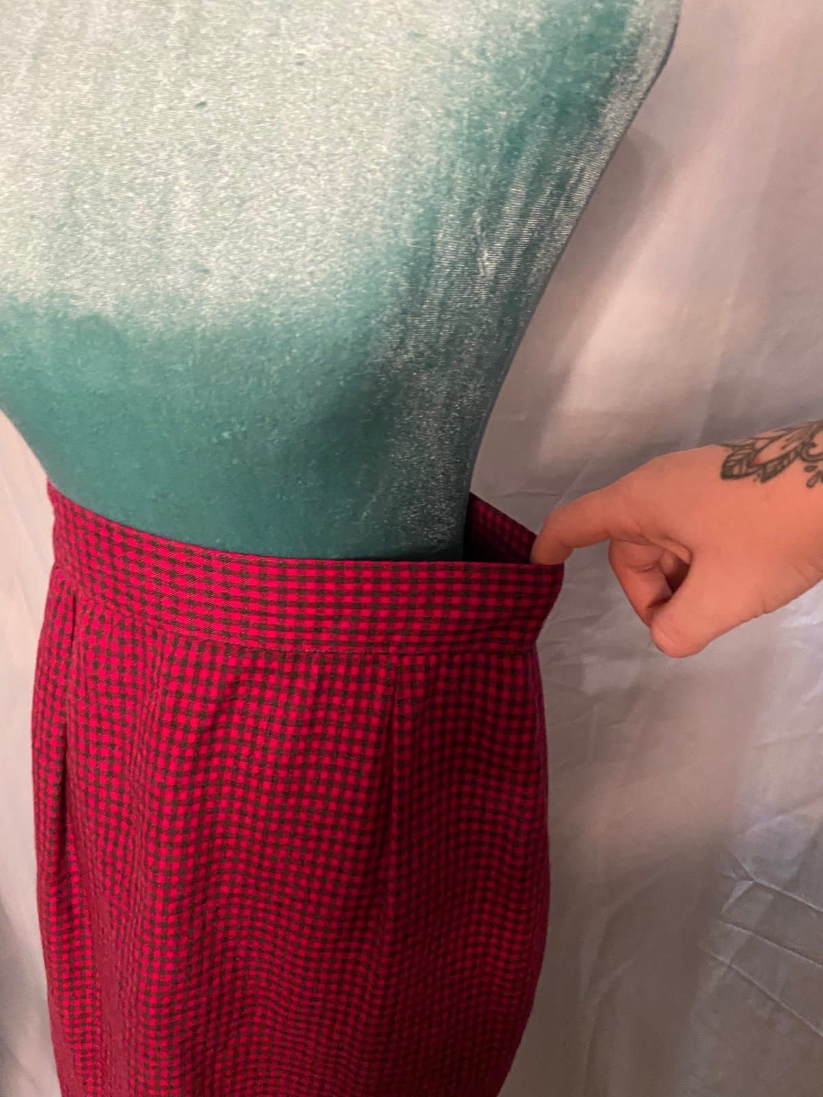 Michelle Stuart: vintage checkered pencil skirt - Thumbnail 3