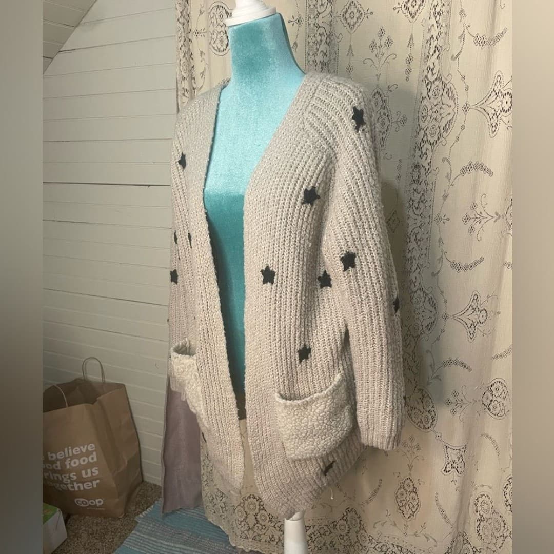 A’reve: cute cozy star cardigan sweater - Thumbnail 2