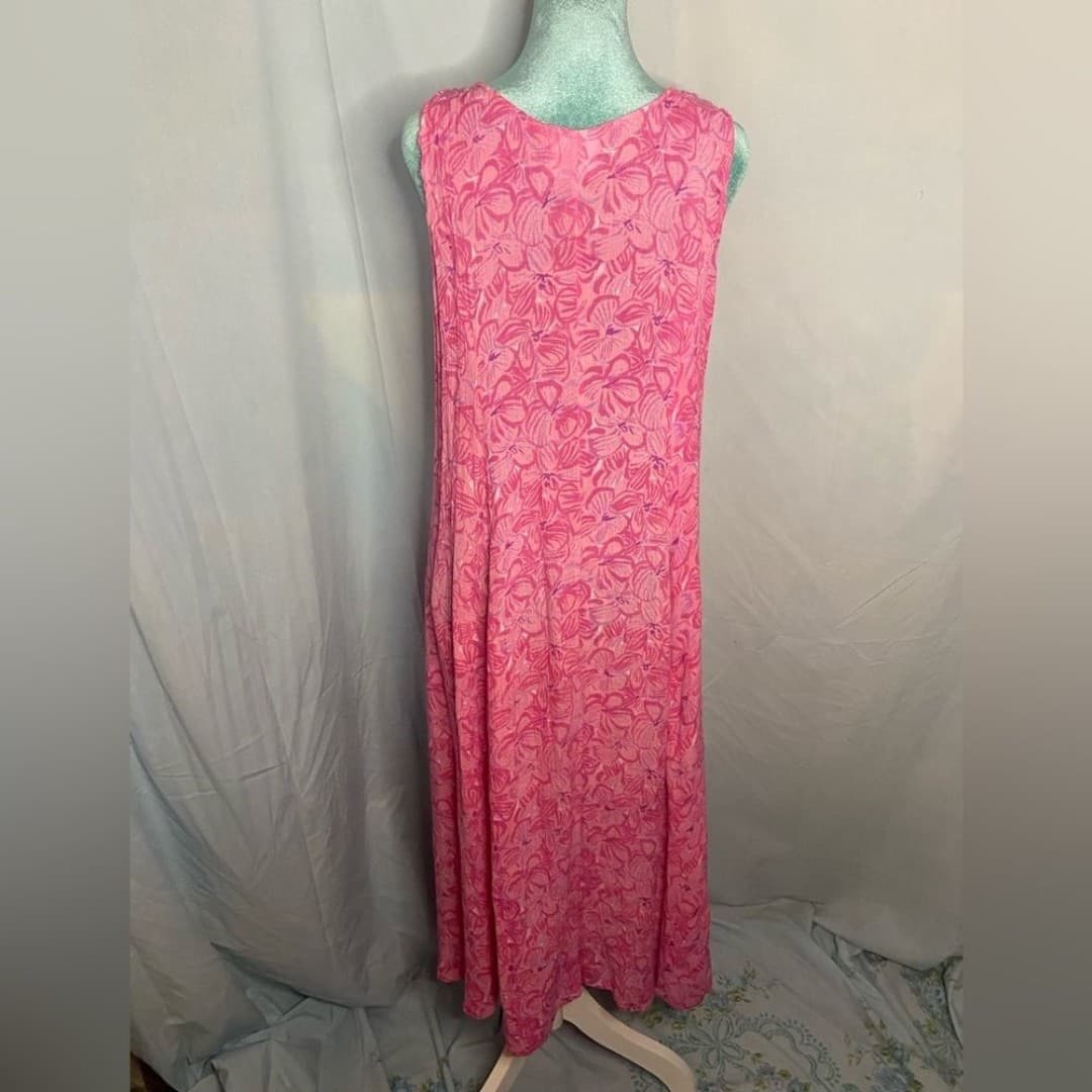 Vintage pink button down dress - Thumbnail 5