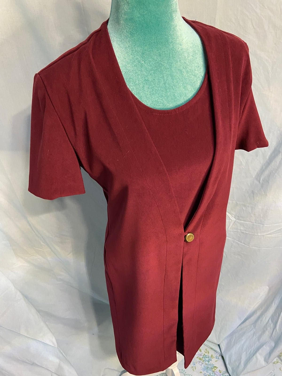 DBY vintage burgundy dress - Thumbnail 2