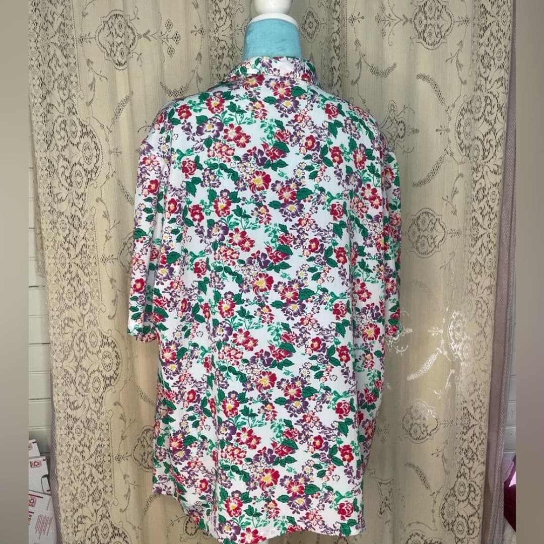 Sheridan square: vintage 80s floral top - Thumbnail 4