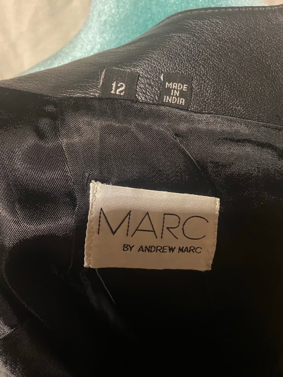 Andrew Marc: vintage black leather pencil skirt 6 - Thumbnail 6