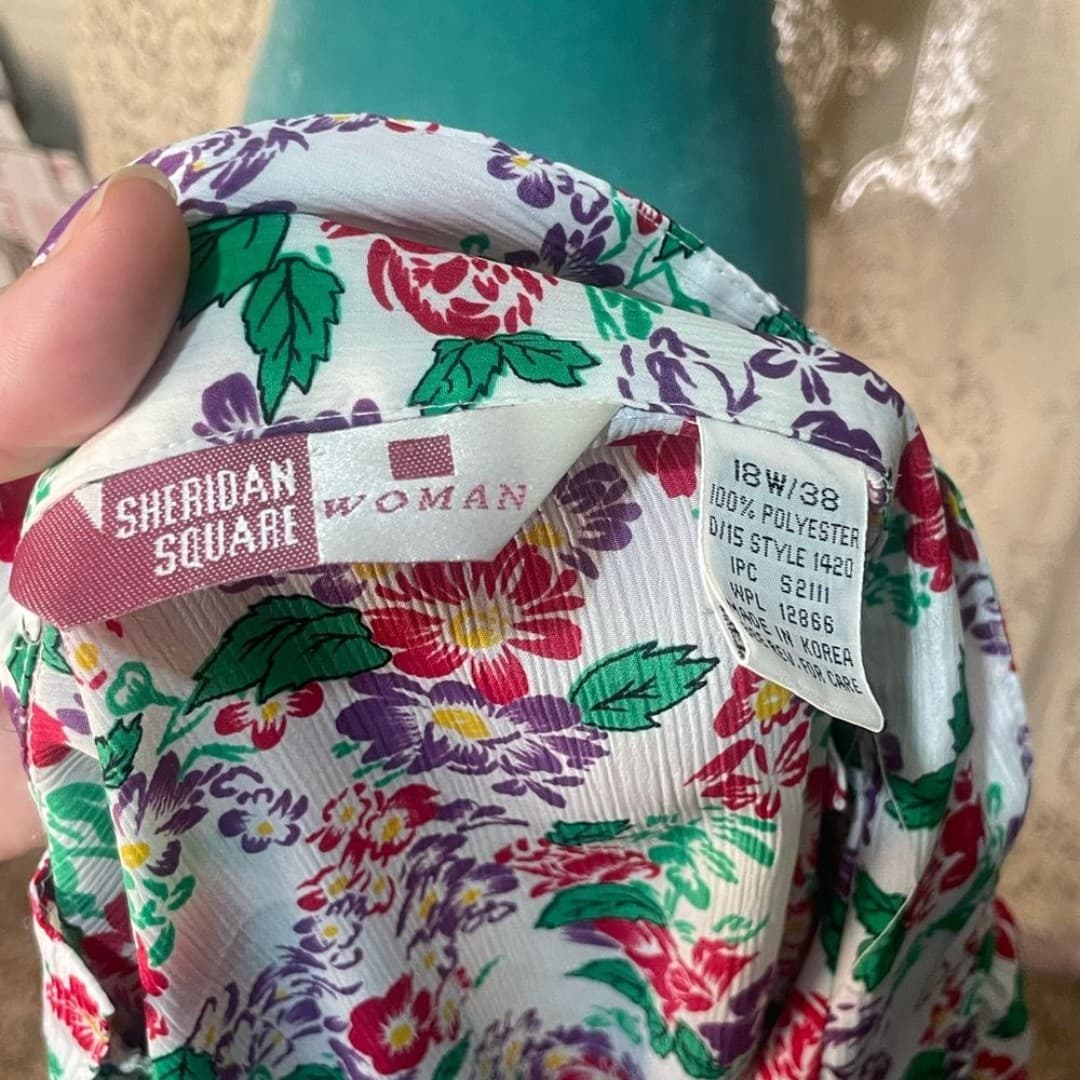 Sheridan square: vintage 80s floral top - Thumbnail 5