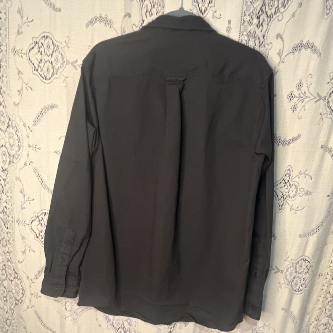 Ridgecut Toughwear Men's Black Long Sleeve Work Shirt Size M Made in Vietnam - Thumbnail 3