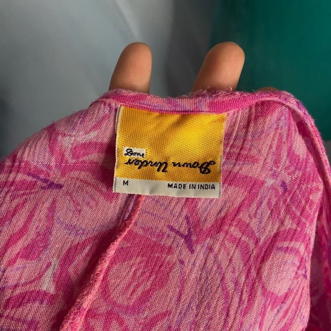 Vintage pink button down dress - Thumbnail 6