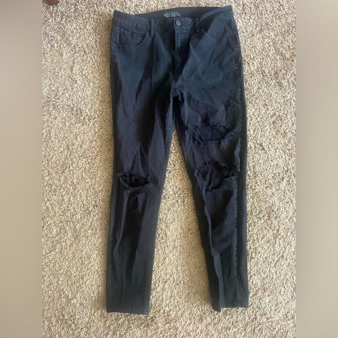 Wild fable: distressed high rise jeans - Image 1