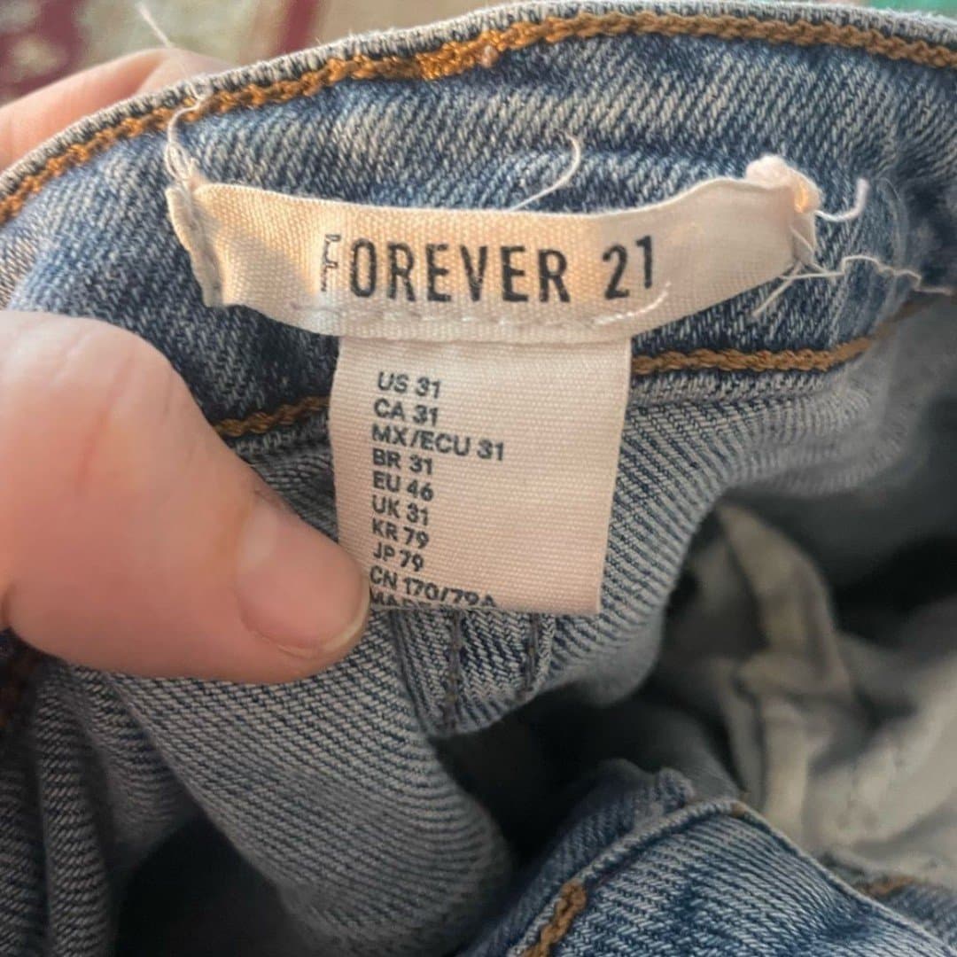 Forever 21: distressed button fly jeans - Thumbnail 5