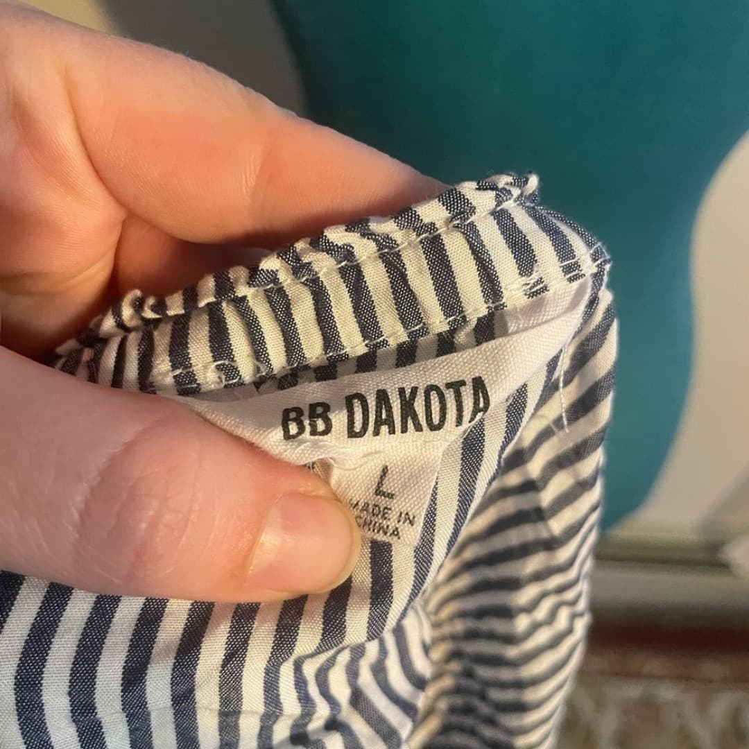 BB Dakota: striped off shoulder striped top - Thumbnail 5