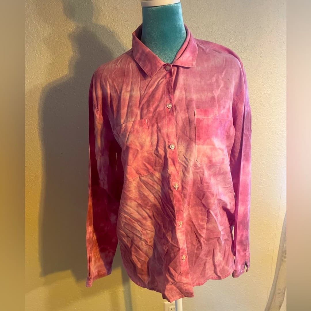 Woolrich: lightweight tie dyed button up - Image 1