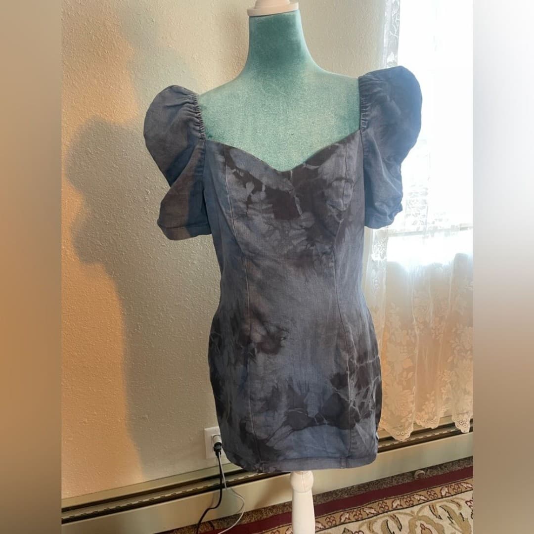 Haute monde: Tye dyed denim mini dress 10 - Thumbnail 2