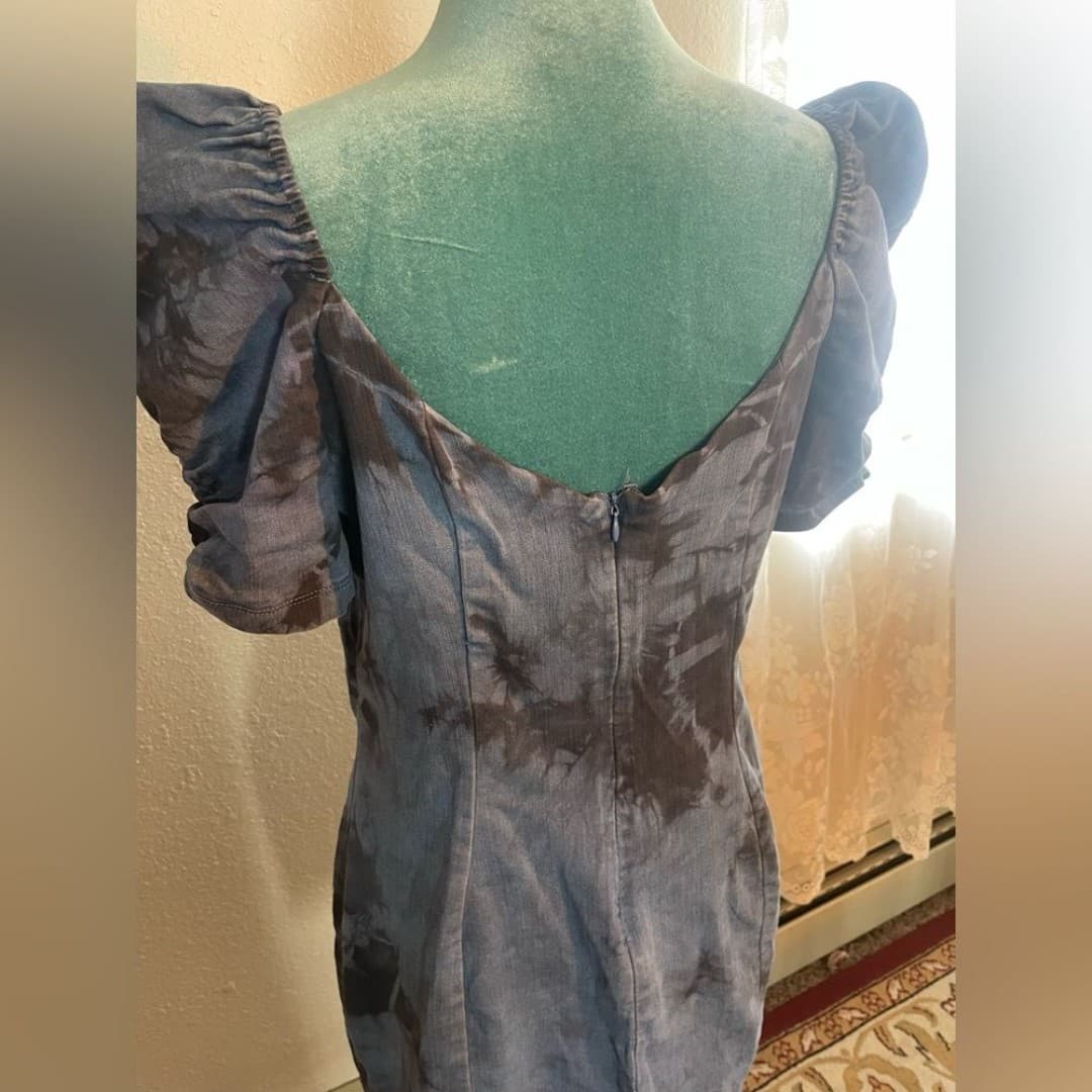 Haute monde: Tye dyed denim mini dress 10 - Thumbnail 4