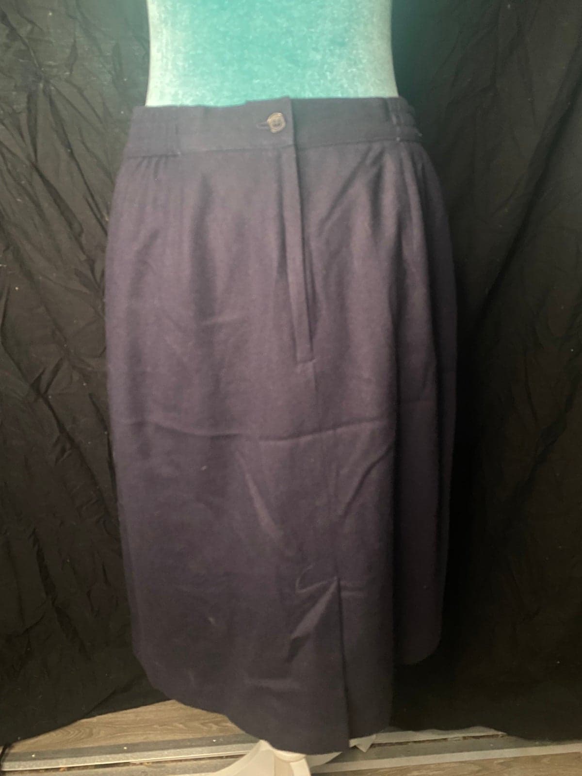 sag harbor skirt navy wool 6 - Thumbnail 2