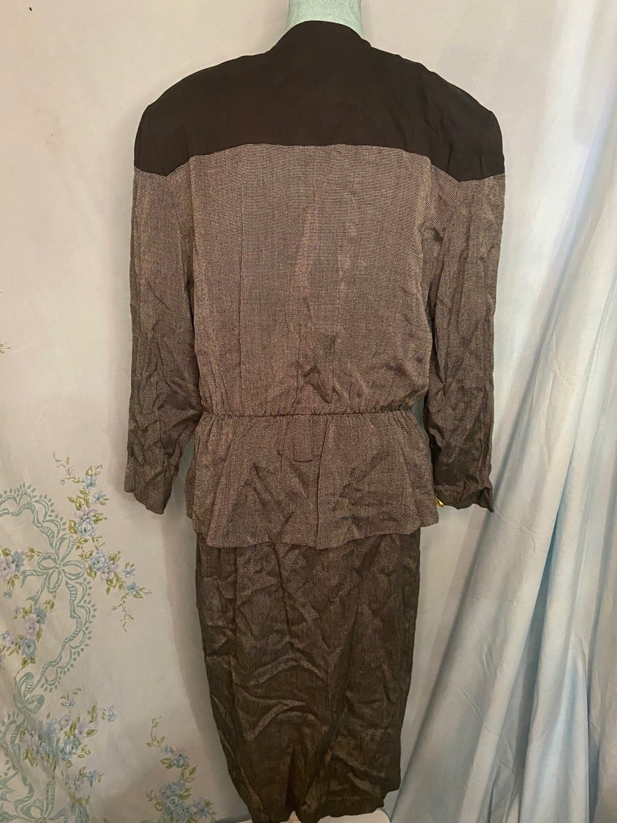 Katie: vintage 80s peplum dress - Thumbnail 4