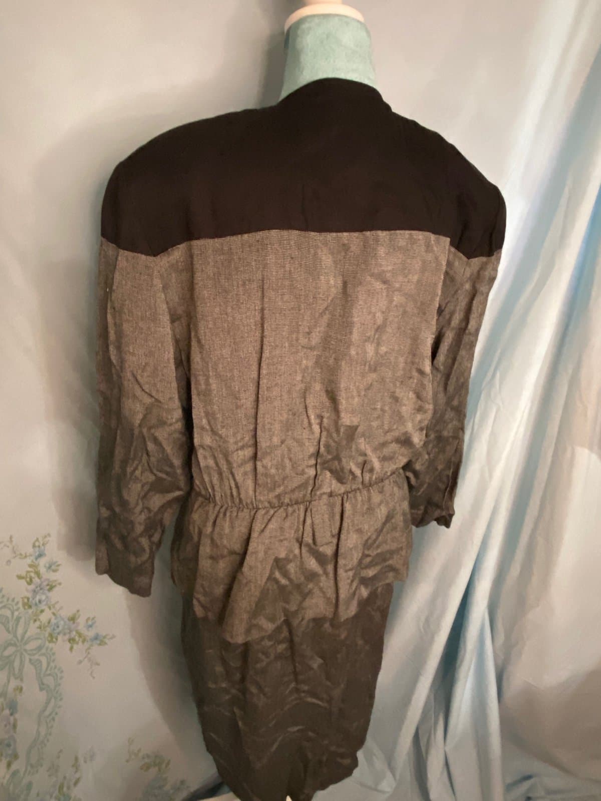 Katie: vintage 80s peplum dress - Thumbnail 5