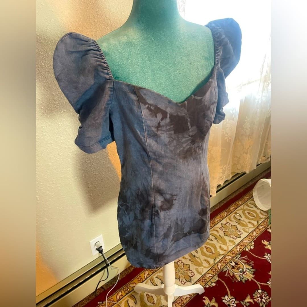 Haute monde: Tye dyed denim mini dress 10 - Image 1