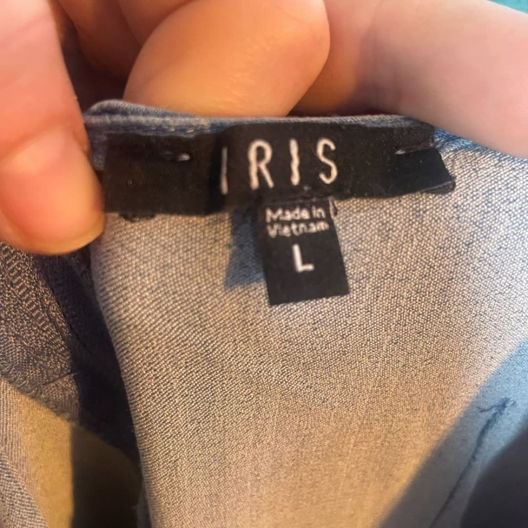 Iris: Blue Denim mini dress 8 - Thumbnail 4