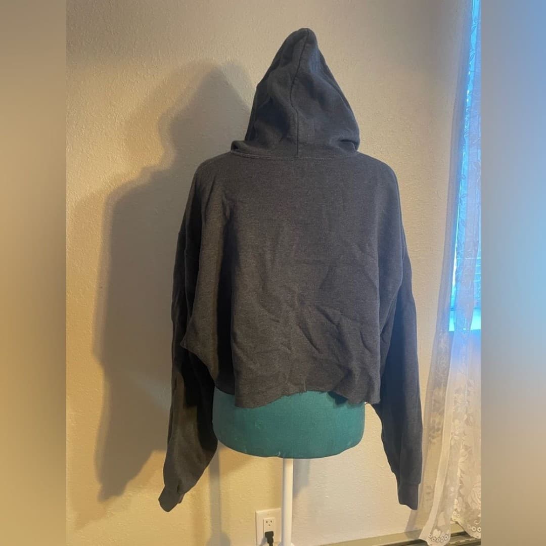 Fruit of the loom: asymmetrical cropped hoodie - Thumbnail 3