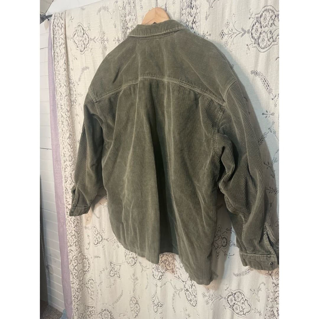 Crazy river blues: Olive Green Corduroy Zip Jacket - Thumbnail 5