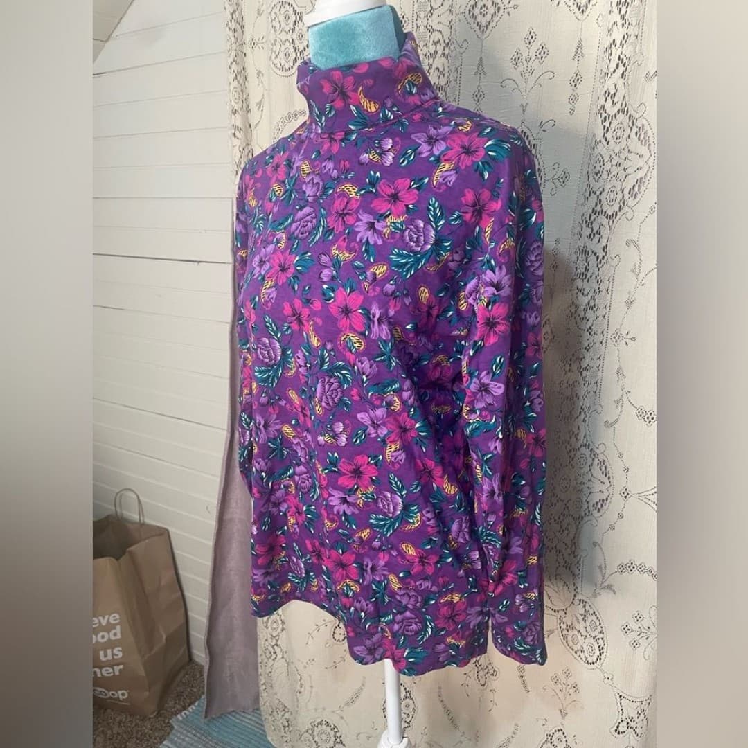 Hunt club: vintage floral turtleneck - Thumbnail 2