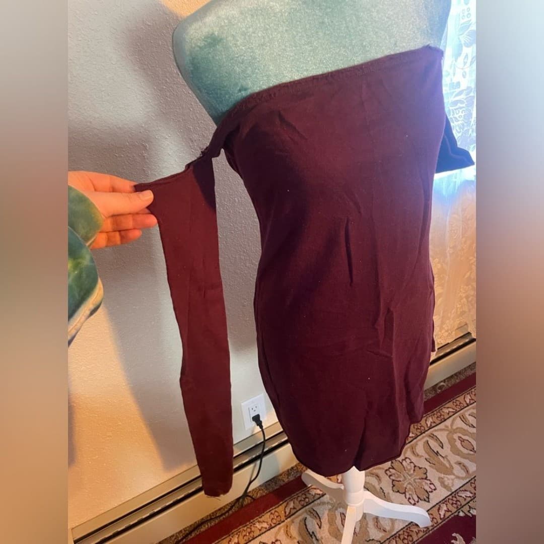 F21: purple tube dress with sleeves 10 - Thumbnail 2