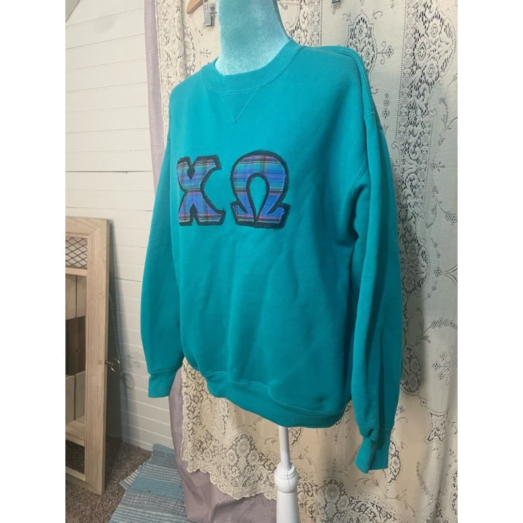 Hanes: vintage Classics Teal Crewneck Sweatshirt - Thumbnail 2