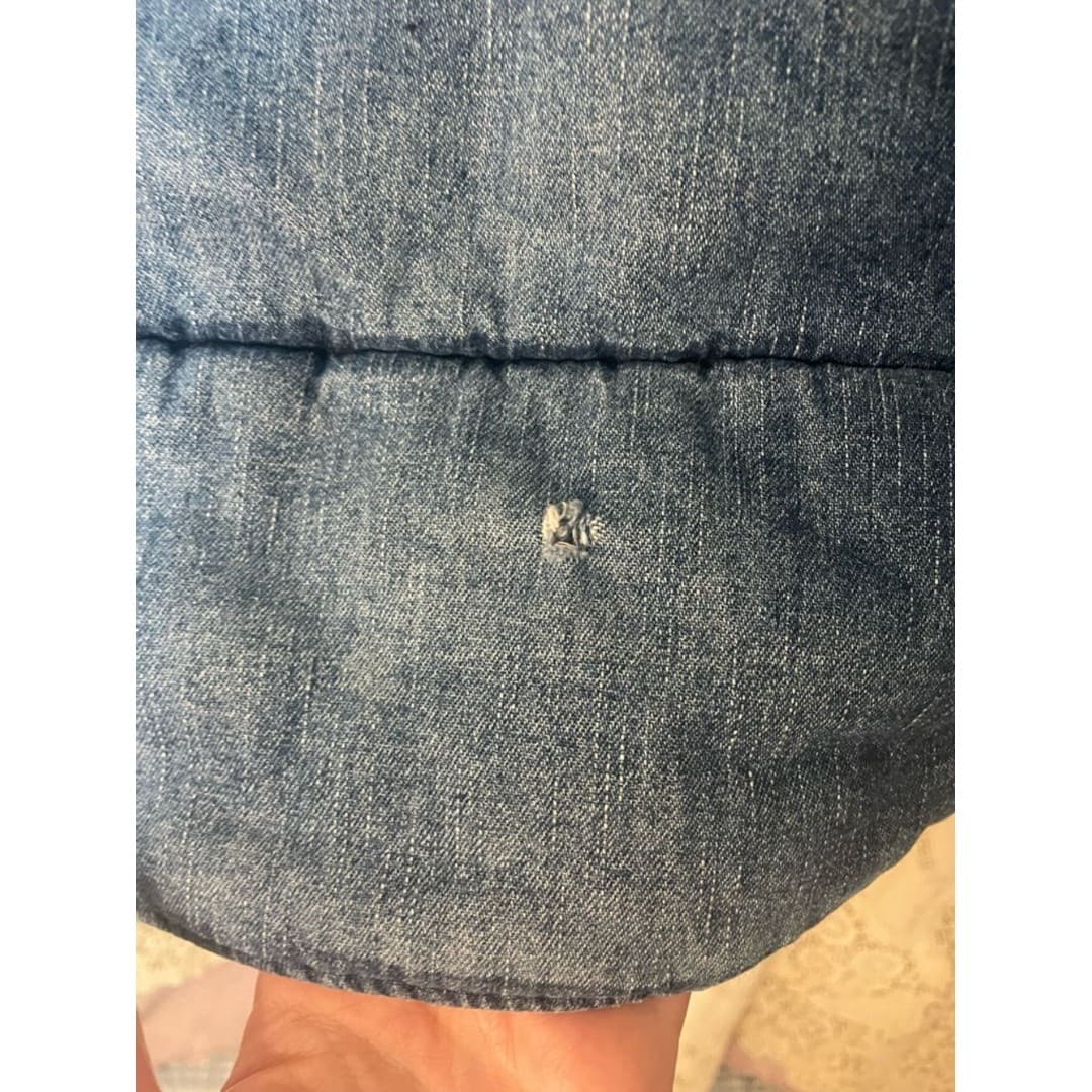 Twenty X: oversized denim vest with flannel lining - Thumbnail 7