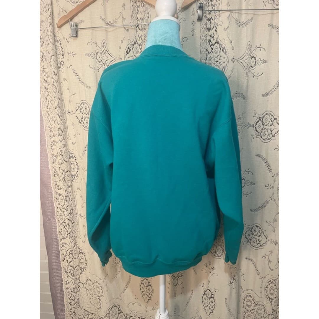 Hanes: vintage Classics Teal Crewneck Sweatshirt - Thumbnail 4