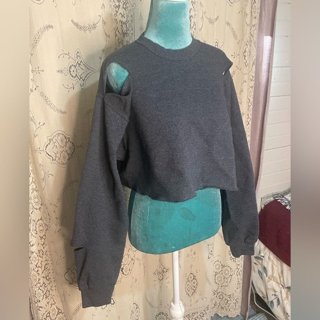 Fruit of the loom: vintage cropped sweater - Thumbnail 3