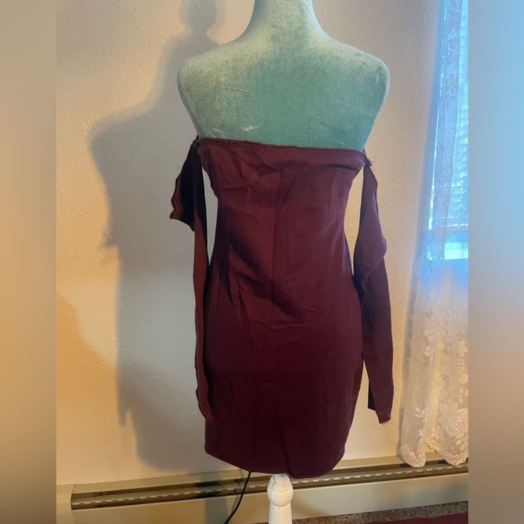 F21: purple tube dress with sleeves 10 - Thumbnail 3