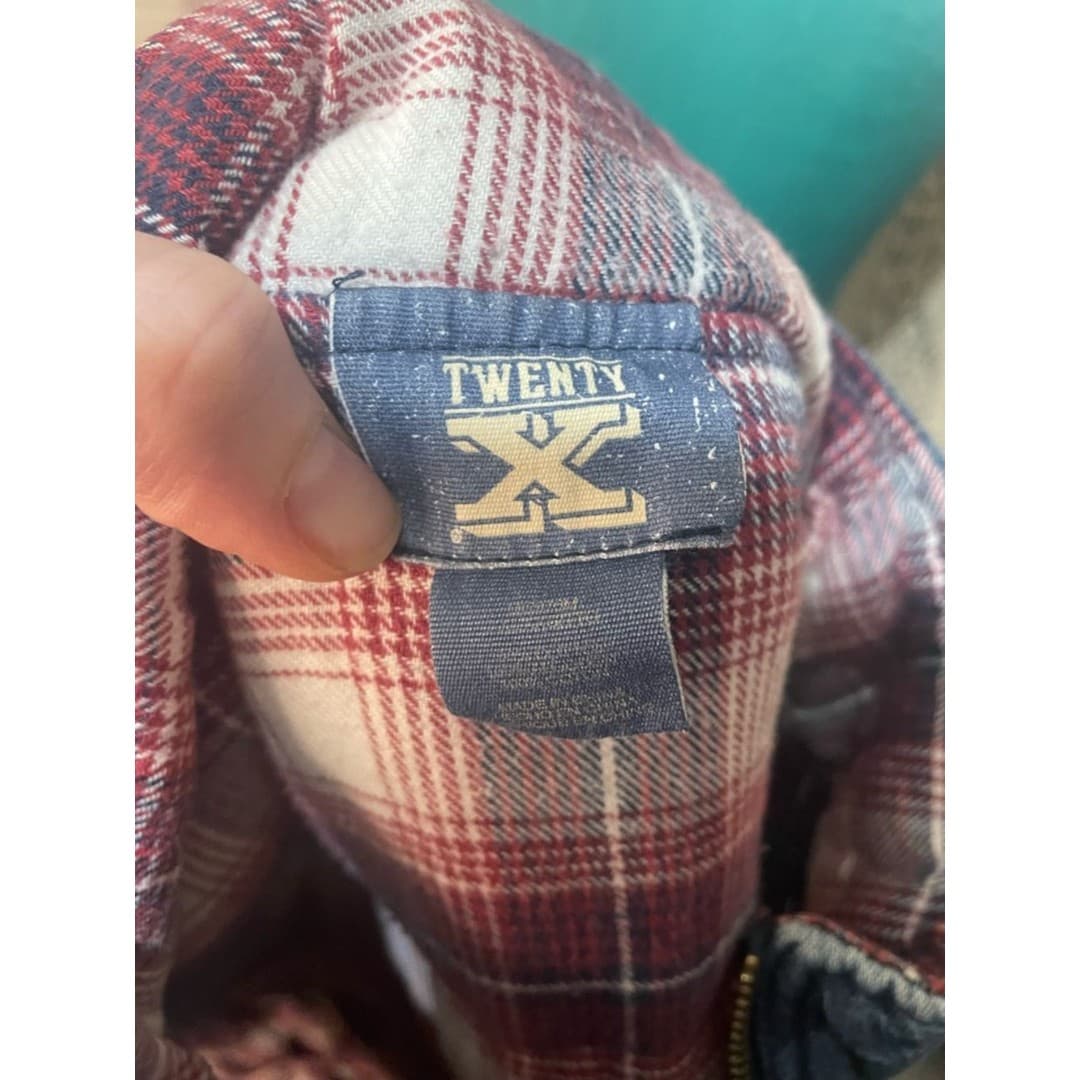 Twenty X: oversized denim vest with flannel lining - Thumbnail 5