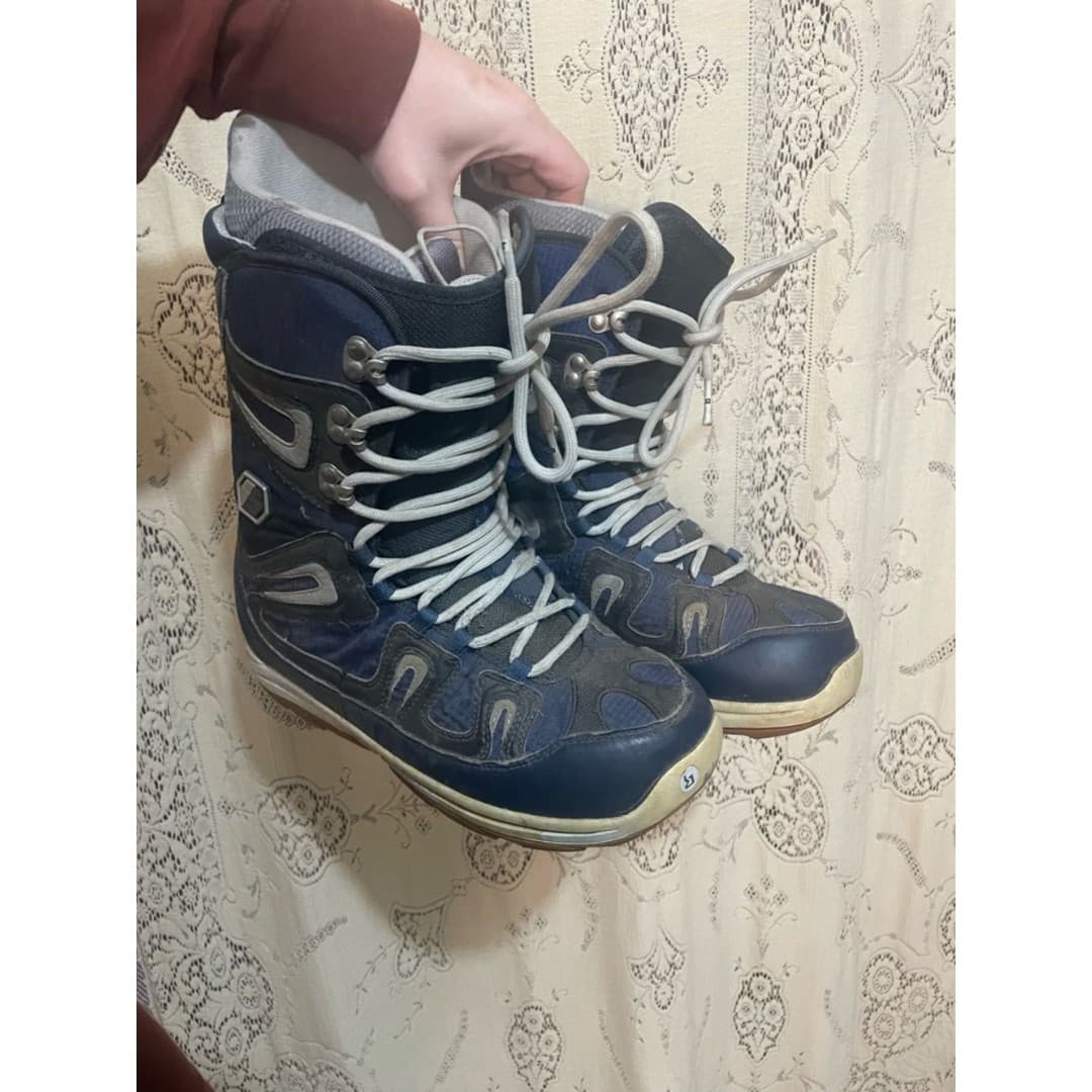 Burton: men’s freestyle blue and grey snowboard boots - Image 1