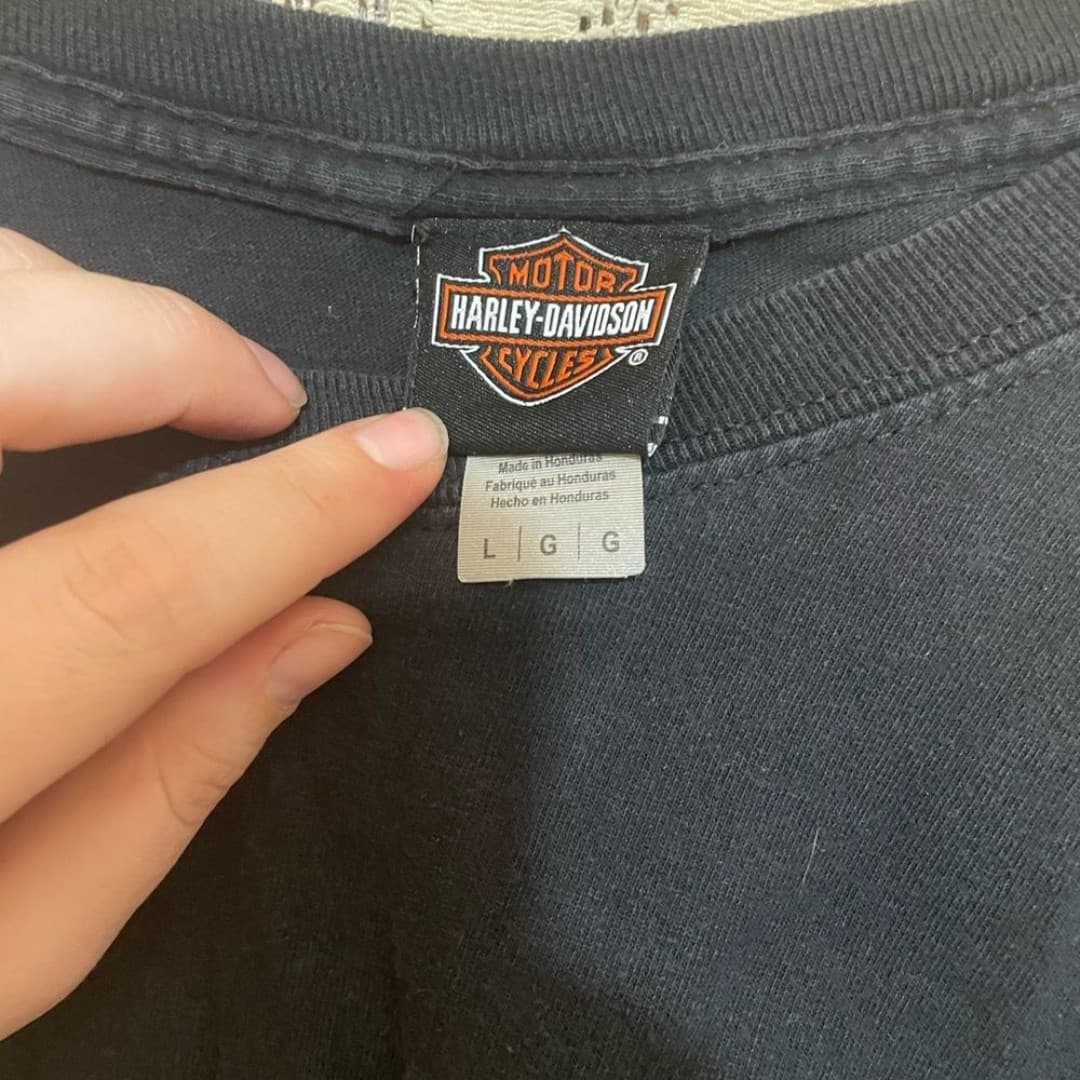 Harley-Davidson: Black and Orange Logo Long Sleeve Tee - Thumbnail 5