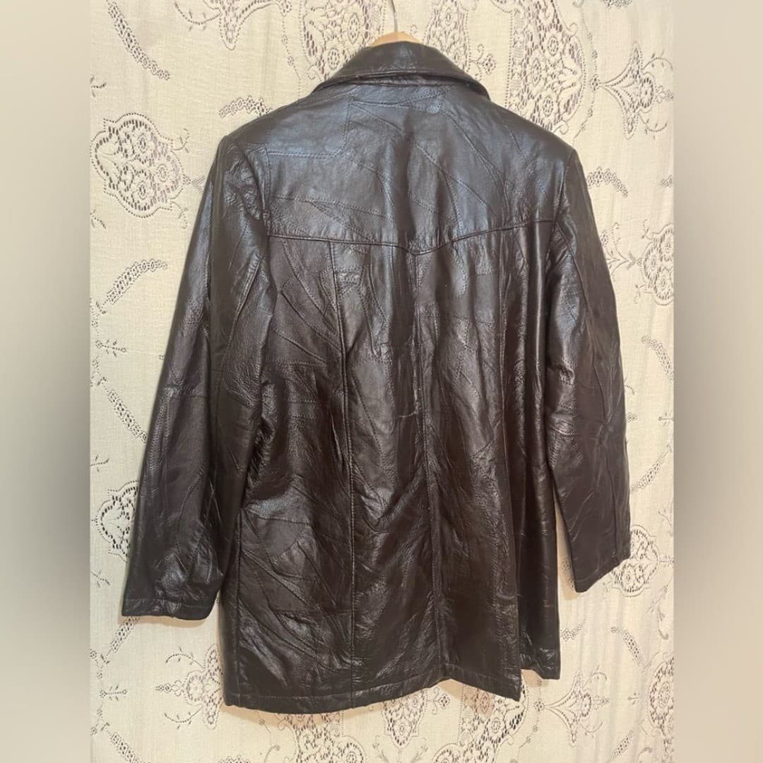 Leather king: vintage patchwork leather jacket - Thumbnail 3